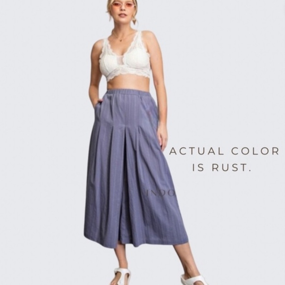 ABBIE Striped Wide Leg Pants